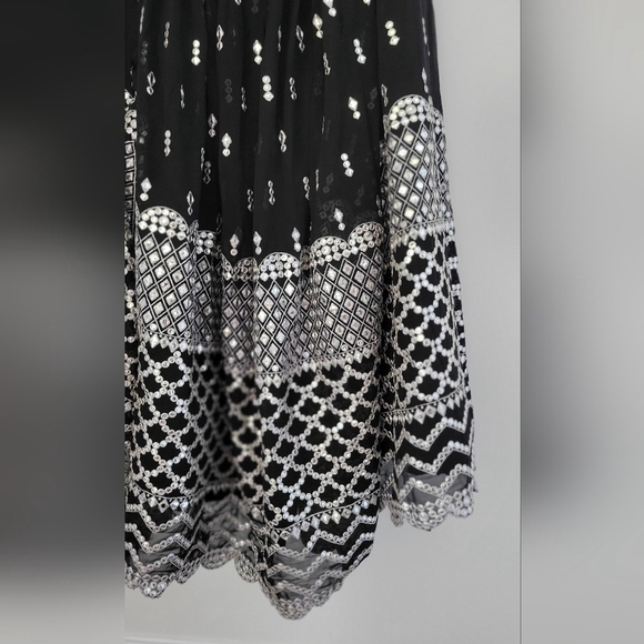 Black Sequin Zari Embroidery Work Lehenga Choli - Picture 3 of 9